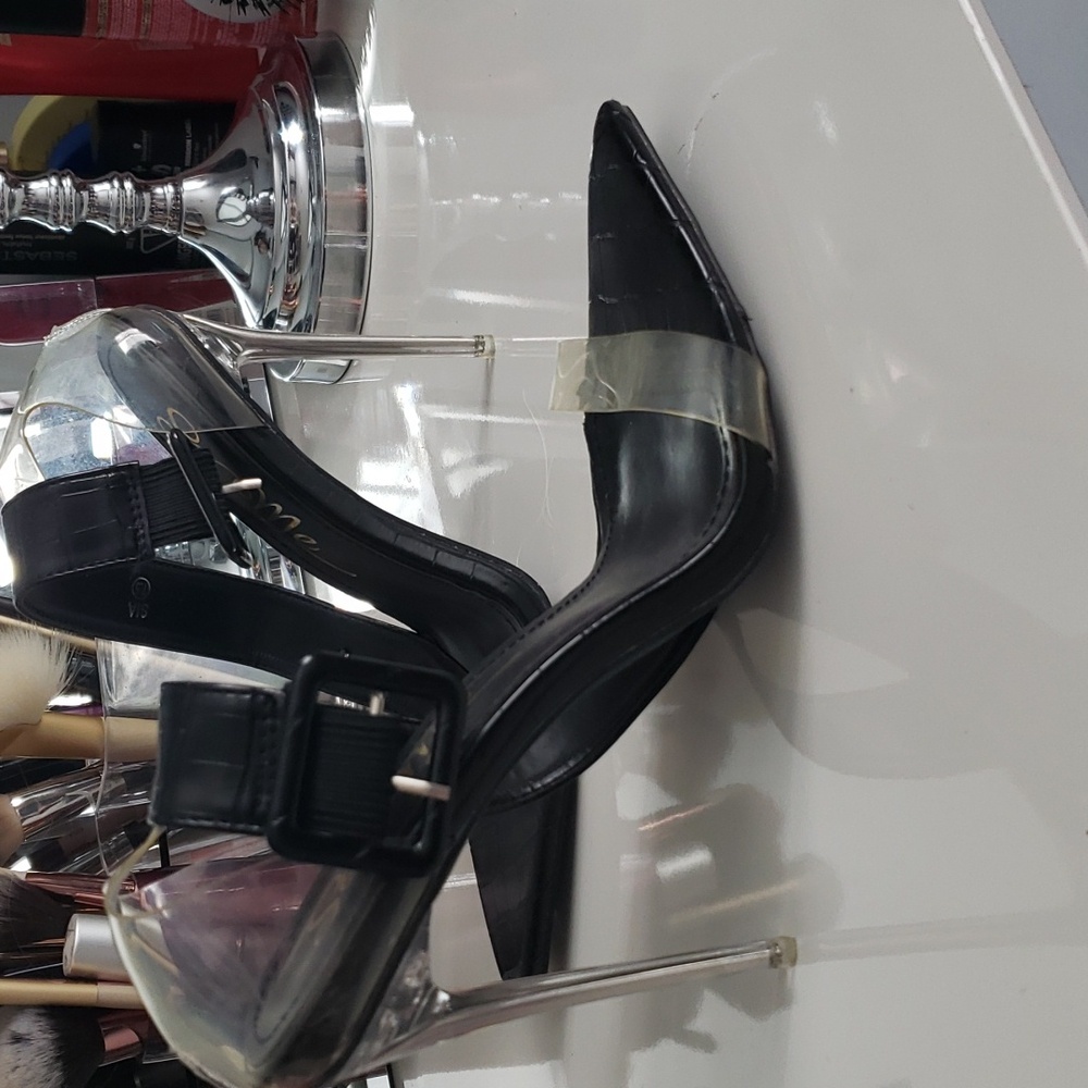 Black and clear stilleto